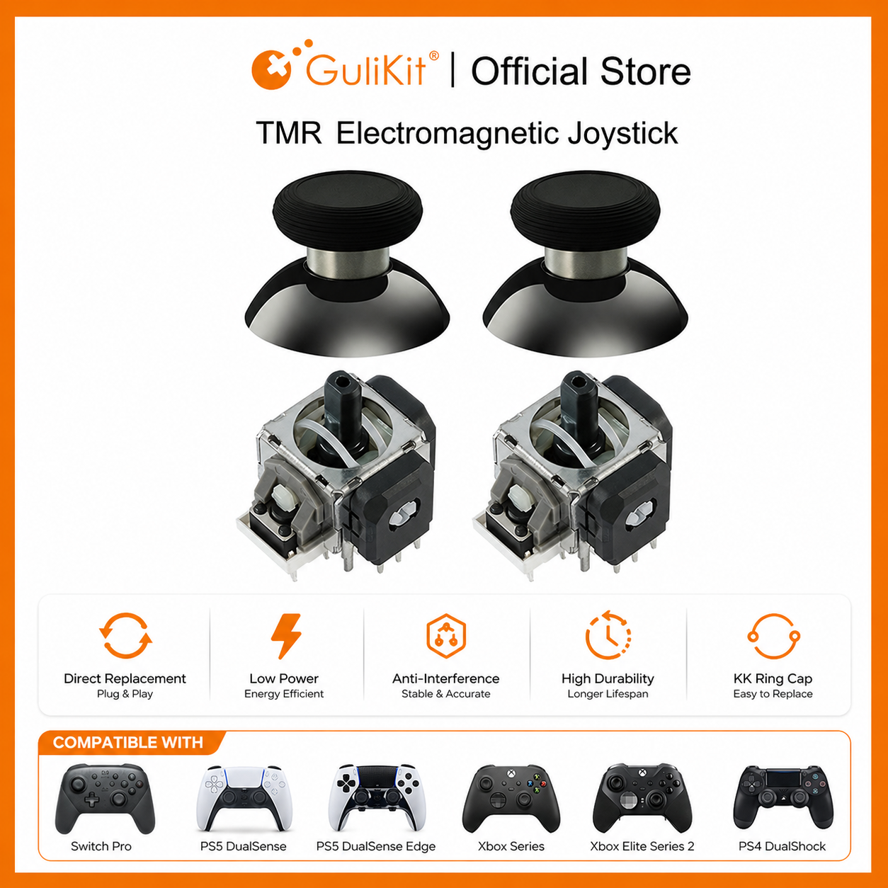 Gaming Accessories Joystick - GuliKit TMR Joystick with Stick Cap