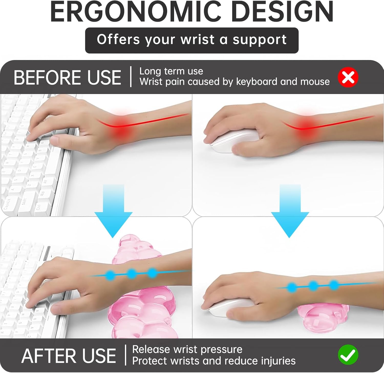 Mouse Pad with Wrist Rest, Sof - Gaming Accessories Images recension och pris