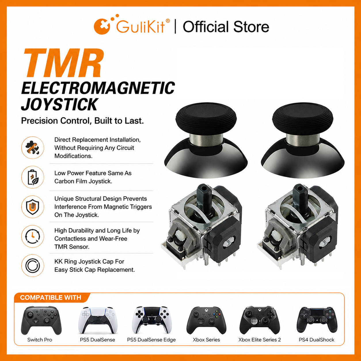 10 Pairs GuliKit TMR Joystick  - Gaming Accessories Joystick recension och pris