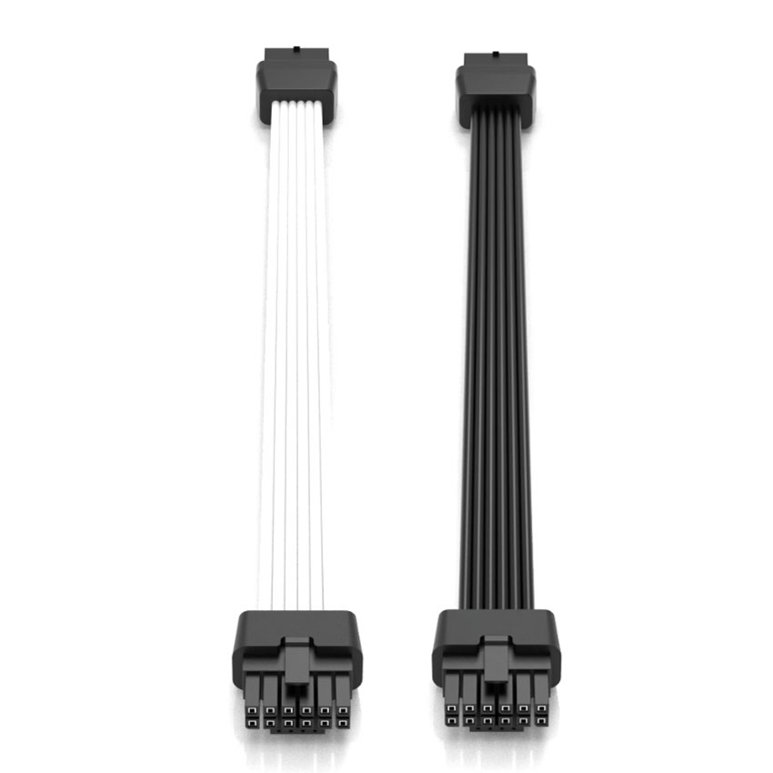 Black White 600W 12VHPWR Male  - Pcie Extension Cable recension och pris