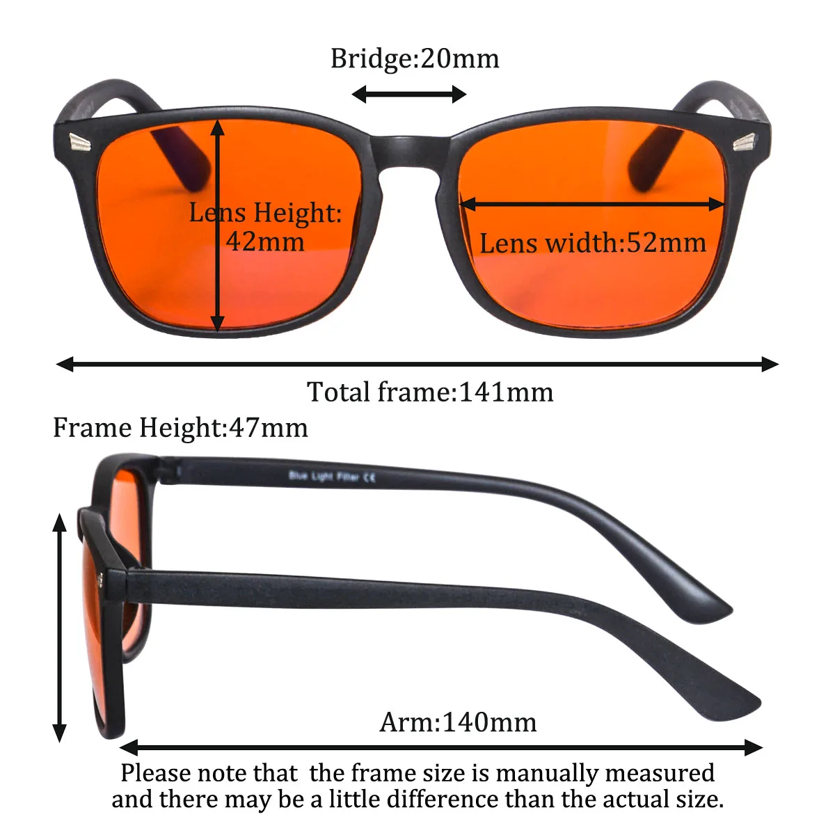 SHINU Orange Tinted Glasses Bl - Gaming Glasses Tinted recension och pris