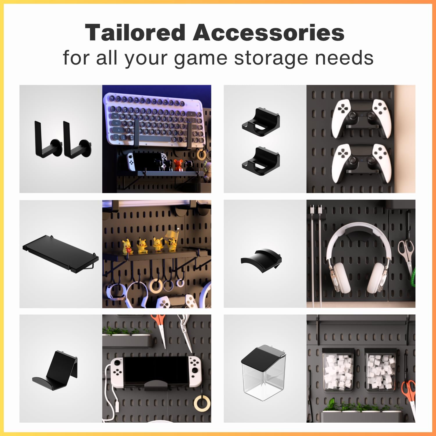 33x22 Inch Black Peg Board Org - Gaming Accessories Images recension och pris