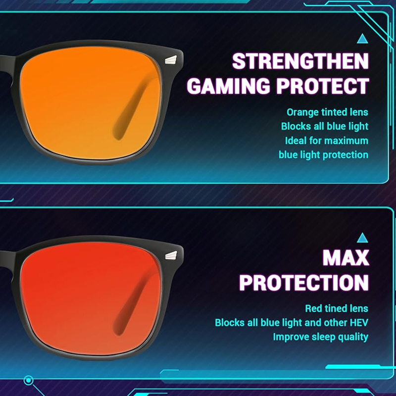 Anti Blue Light Tinted Lenses  - Gaming Glasses Tinted recension och pris