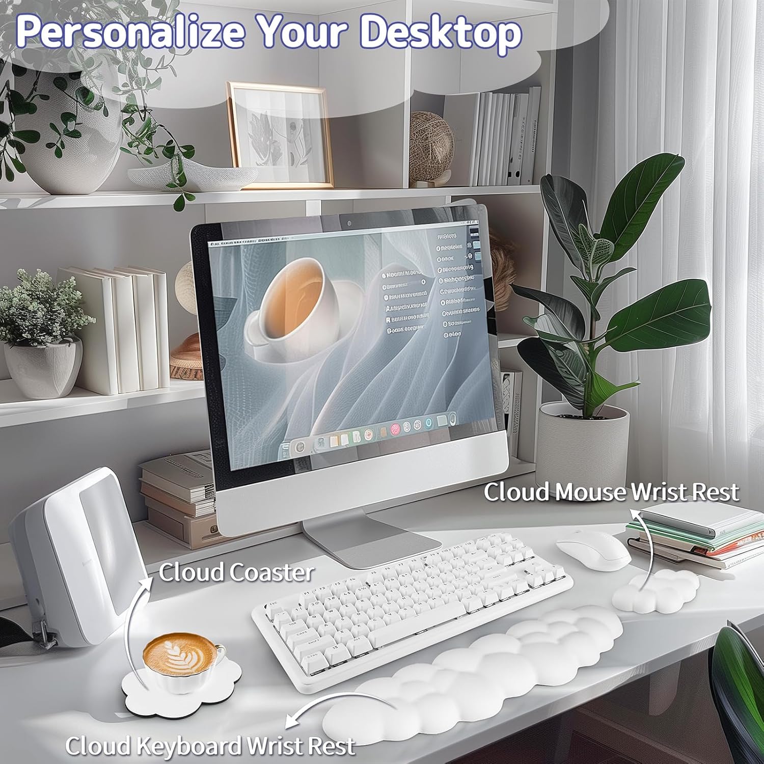 Cloud Wrist Rest Keyboard Set  - Gaming Accessories Images recension och pris
