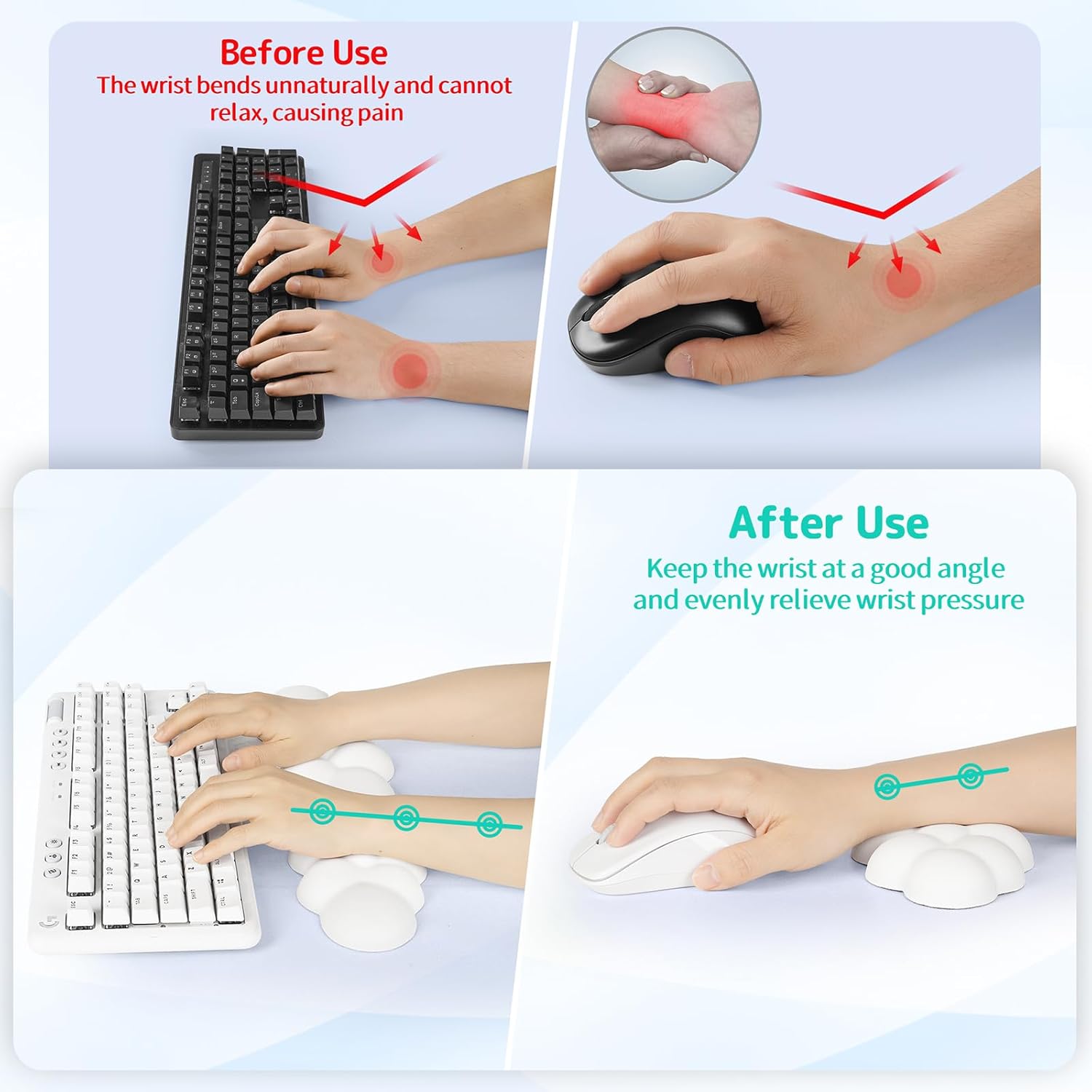 Cloud Wrist Rest Keyboard Set  - Gaming Accessories Images recension och pris