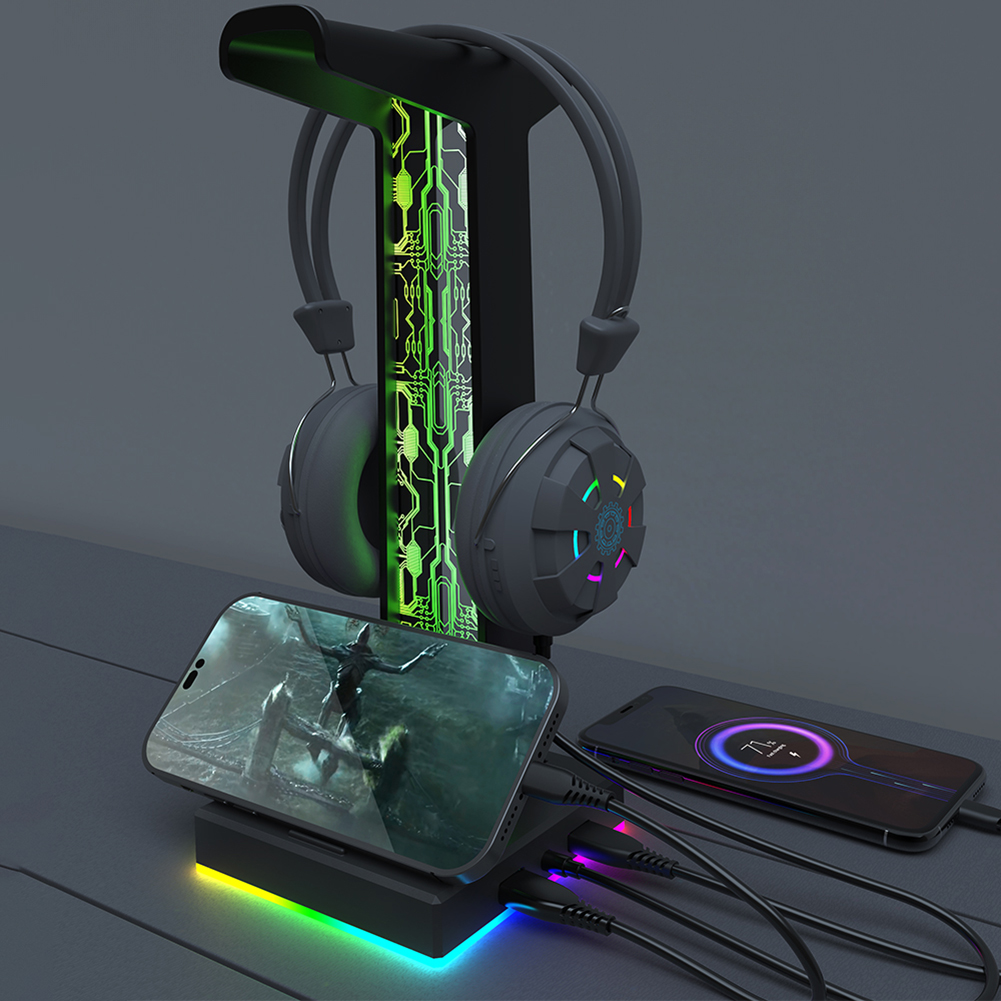 RGB Gaming Headphone Stand Dua - Gaming Accessories For Setup recension och pris