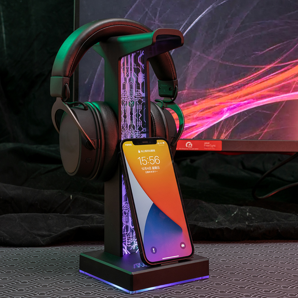 RGB Gaming Headphone Stand Dua - Gaming Accessories For Setup recension och pris